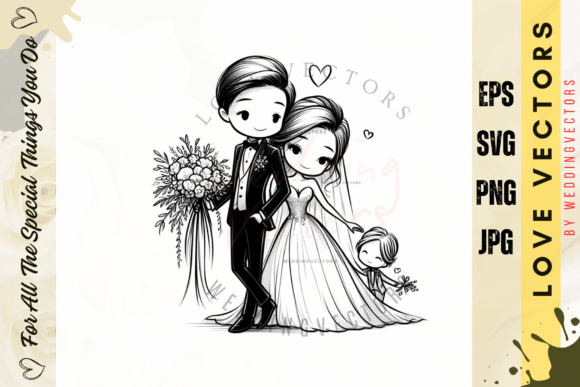 C2647: The Luxury Wedding Vectors That Tell Your Love Story