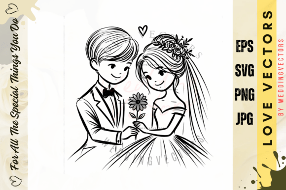C320 Wedding Clipart: Infuse Your Projects with Romance