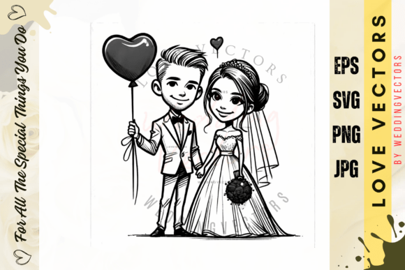C3637: Minimalist Wedding Vectors for Modern Love Stories