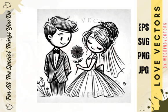 Capturing Romance: The Whimsical Wedding Illustration C370