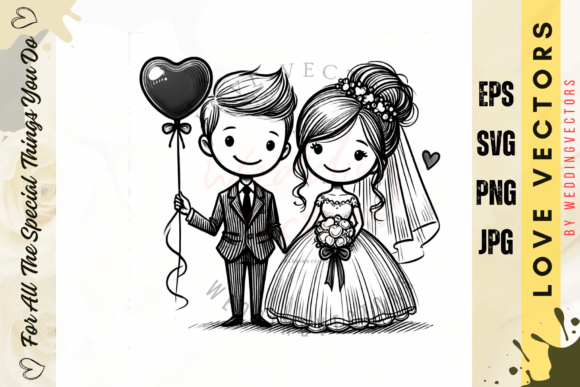 Celebrating Union: The Elegance of Wedding Couple Vectors