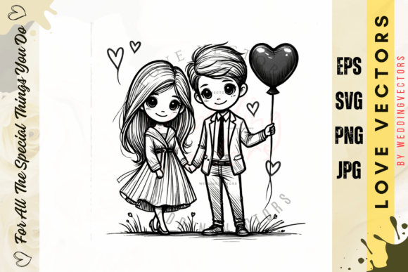 Elegant Wedding Couple and Love Vectors for Timeless Designs