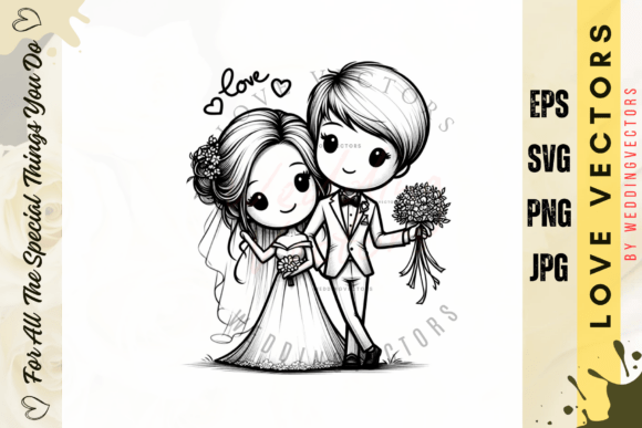 Enchanting Watercolor Vectors for Your Dream Wedding