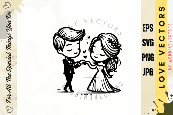 Romantic Pastel Wedding Design - C3744: Capturing Love in Vectors