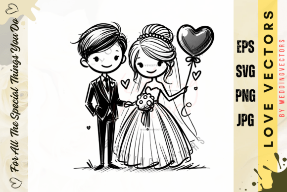 Timeless Romance in Design: The C3452 Vector Illustration