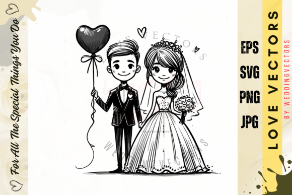 Wedding Couple and Love Vectors - C3657: A Designer's Guide
